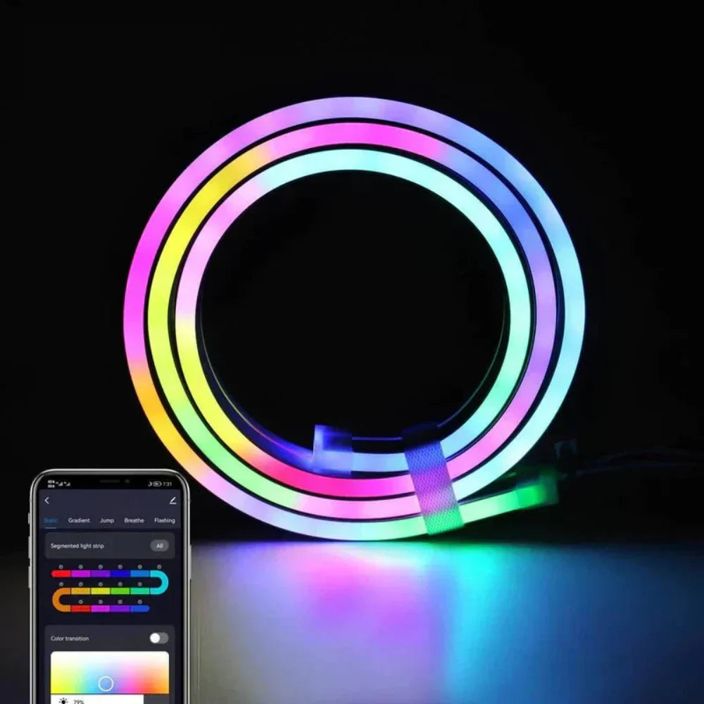 Appstyret LED-Neonstribe med RGB og Musiksynkronisering 4