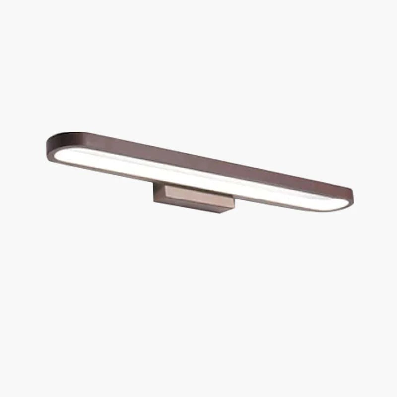 Spejllampe LED – Væglampe over Spejl i Aluminium til Badeværelse, Sort eller Kaffebrun, 40, 60 eller 80 cm