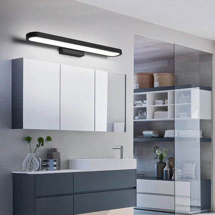 Væglampe spejllampe i aluminium | sort eller kaffebrun | 40, 60 eller 80 cm | varm hvid eller hvid