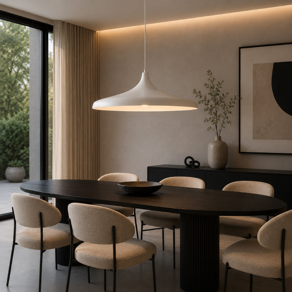 Arkitektonisk Pendel Lampe i Jern - Organisk Silhuet med Blødt Ambient Lys 5