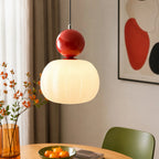 Art Deco Pendel Lampe - Cremefarvet med Lagdelt Kugledesign 15