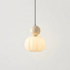 Art Deco Pendel Lampe - Cremefarvet med Lagdelt Kugledesign 6