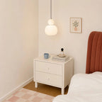 Art Deco Pendel Lampe - Cremefarvet med Lagdelt Kugledesign 9