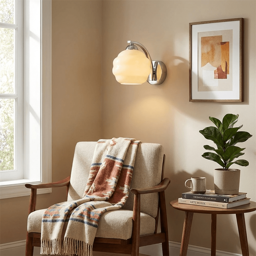 Art Deco Væglampe i Vintage Stil – Dekorative Detaljer til Stemningsfuld Belysning 3