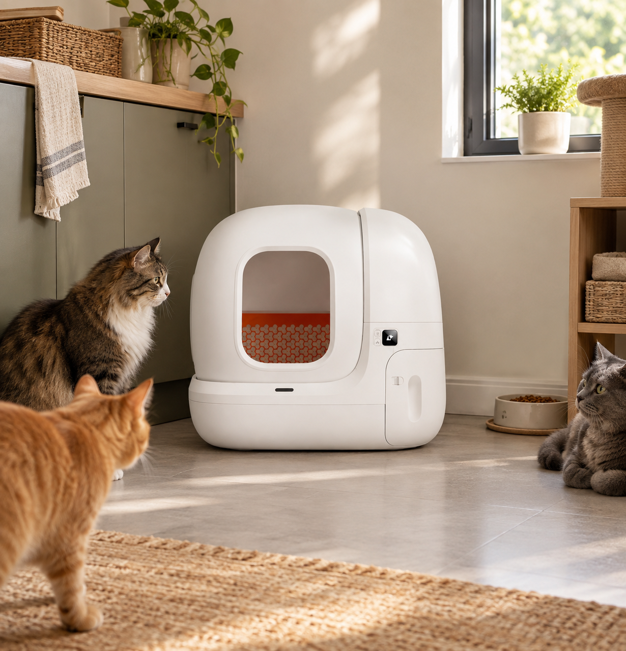 Automatisk Kattebakke med Låg – Selvrensende og Stor Kapacitet til Flere Katte 0