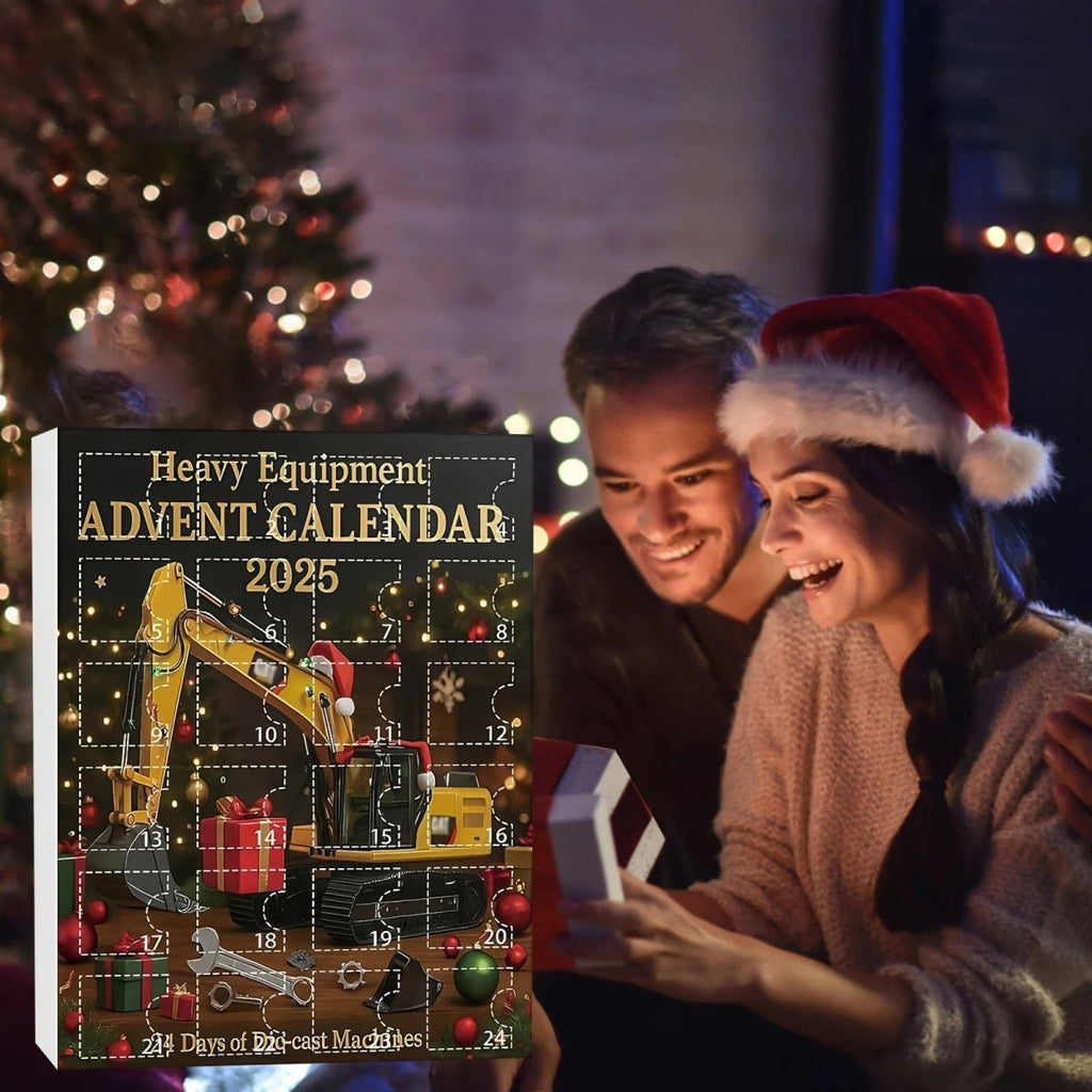 Julekalender med Entreprenørmaskiner til Børn – 24 Overraskelser med Køretøjer & Værktøj, Nedtælling til Jul, 3+ År