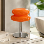 Bauhaus Bordlampe i Glas - Dobbelt Skærmdesign med Kromfod 12