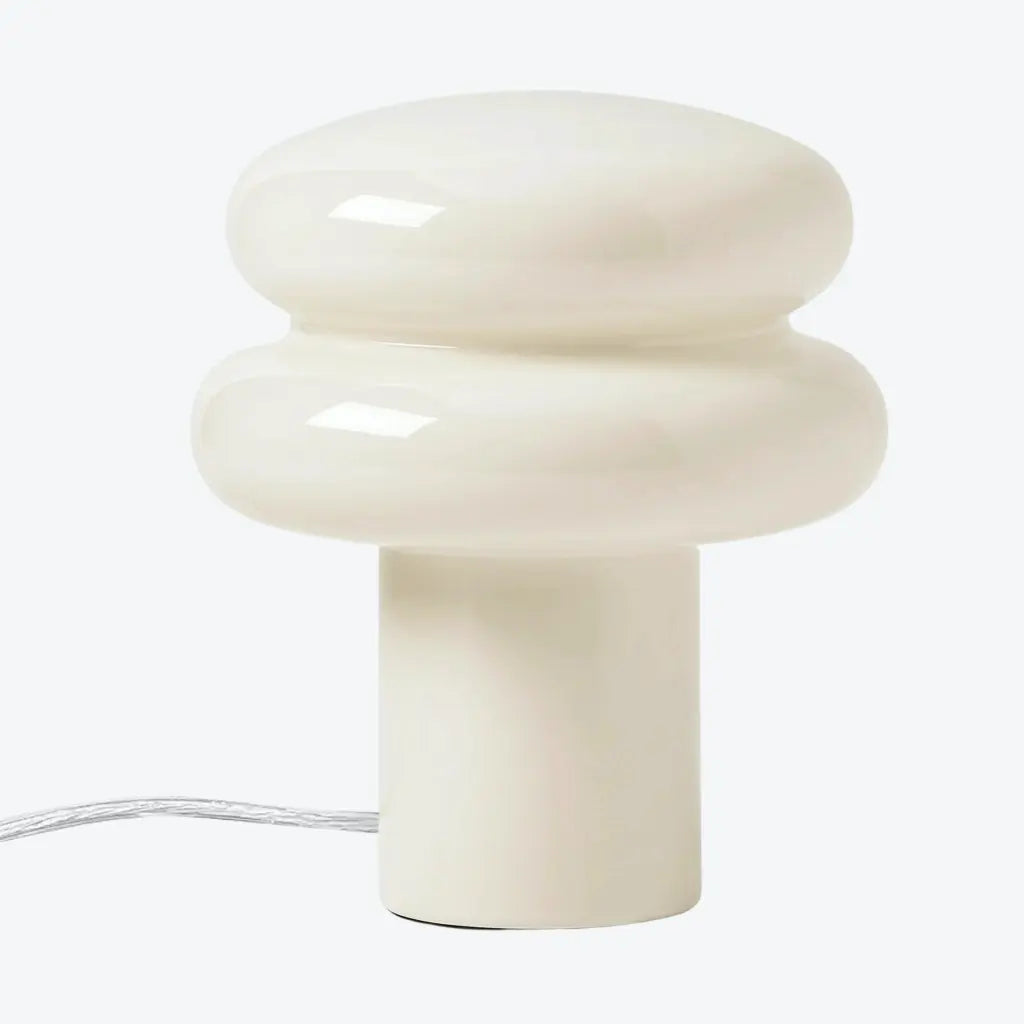 Bauhaus Bordlampe i Opalglas - Svampeform med Blødt Diffust Lys 12