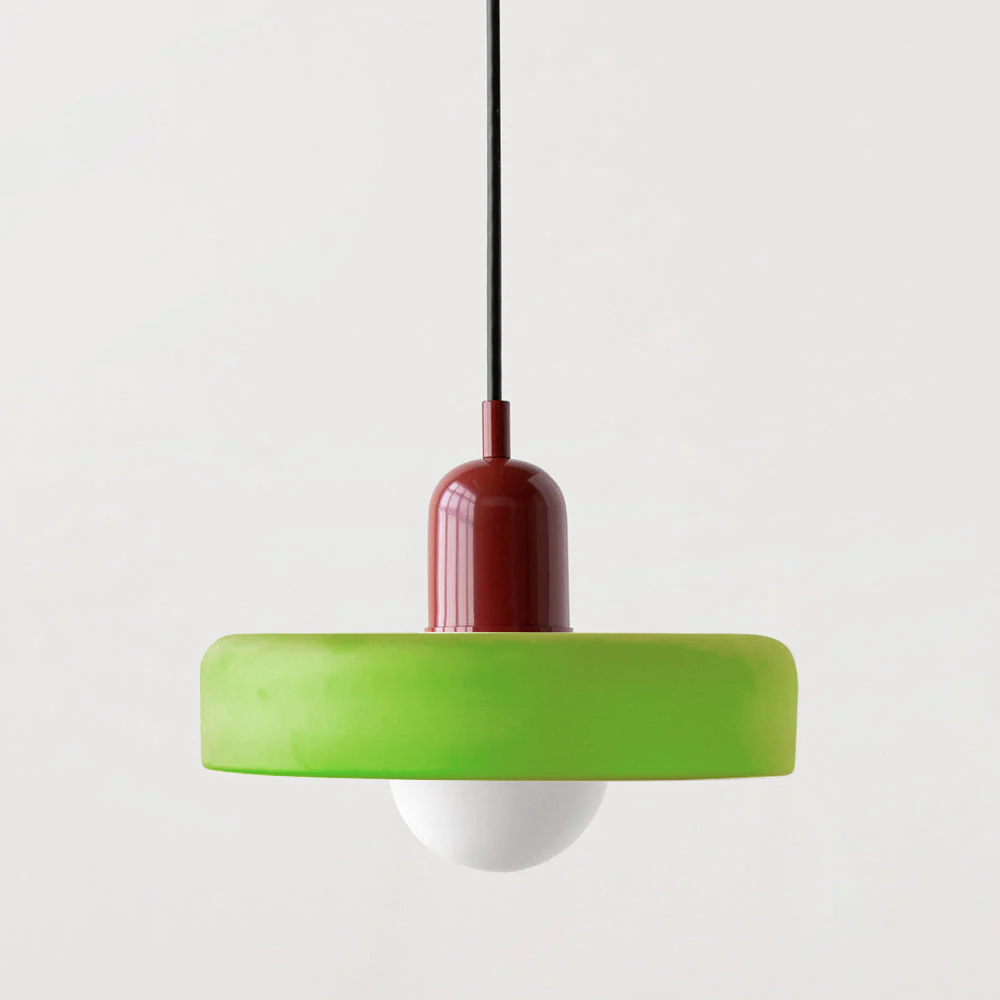 Bauhaus Hængelampe – Farvet Glas med Elegant Design 11