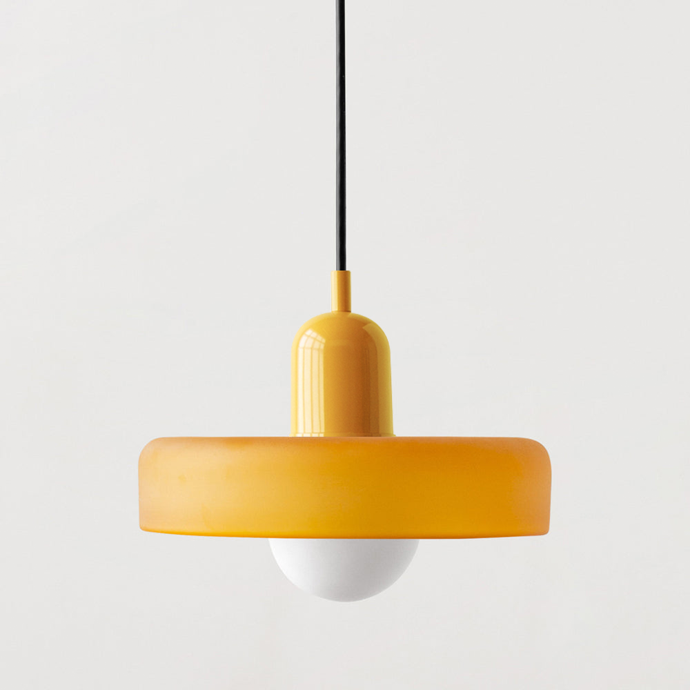 Bauhaus Hængelampe – Farvet Glas med Elegant Design 18