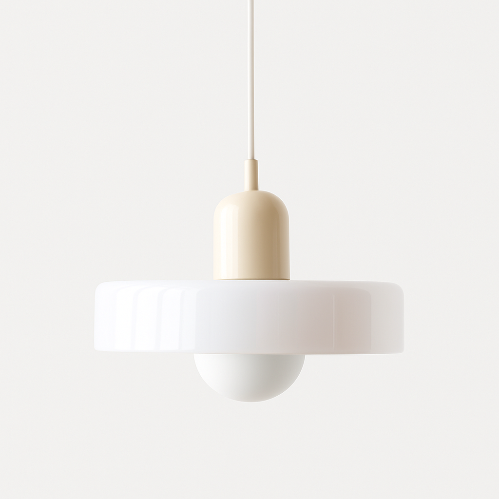 Bauhaus Hængelampe – Farvet Glas med Elegant Design 19