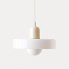 Bauhaus Hængelampe – Farvet Glas med Elegant Design 19