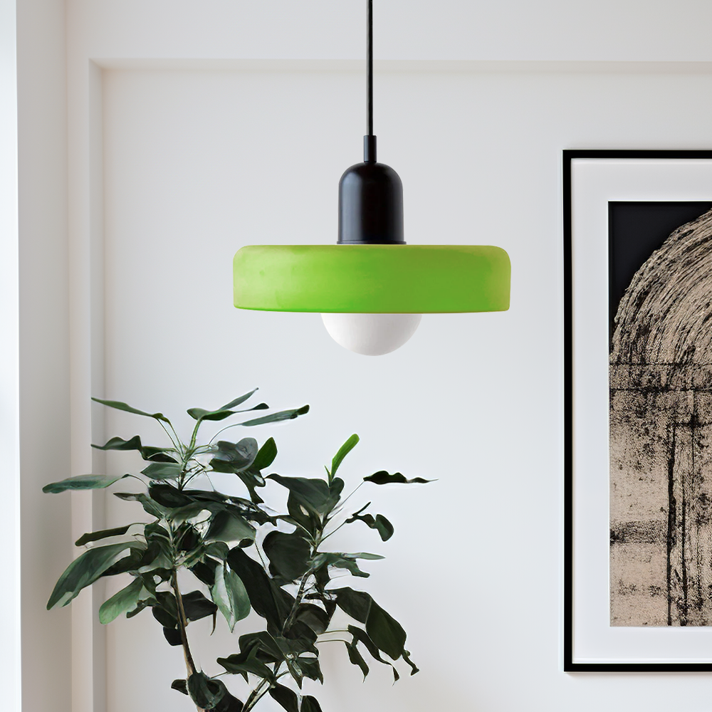 Bauhaus Hængelampe – Farvet Glas med Elegant Design 2