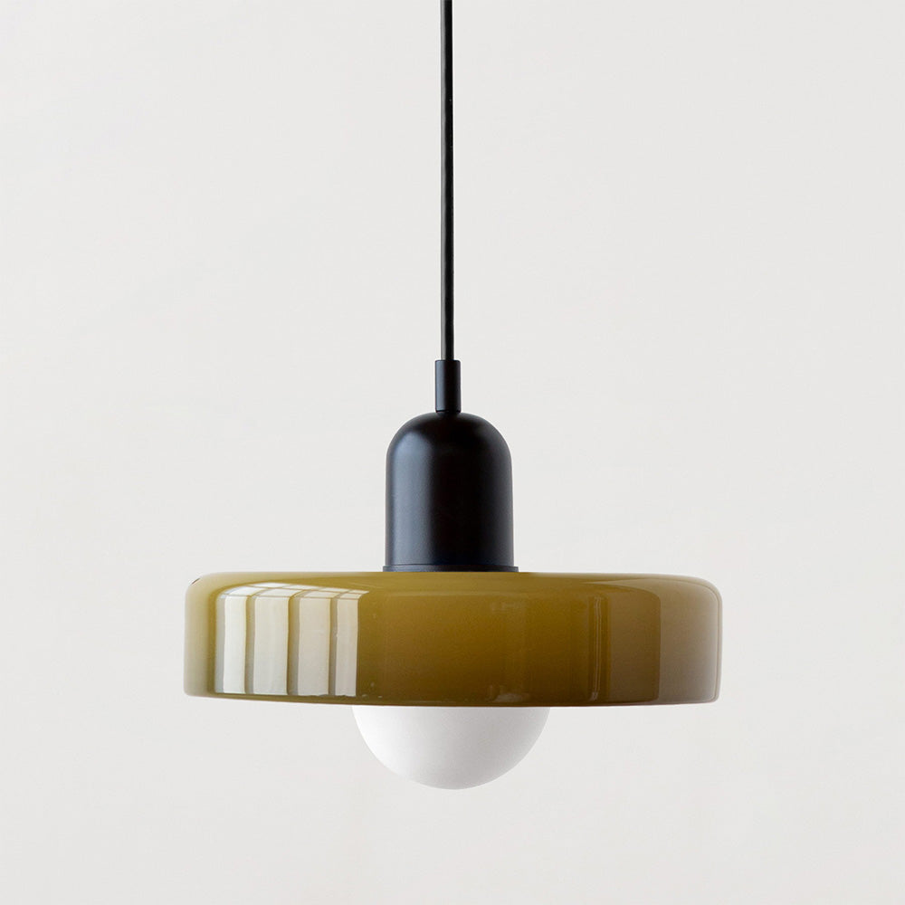Bauhaus Hængelampe – Farvet Glas med Elegant Design 20