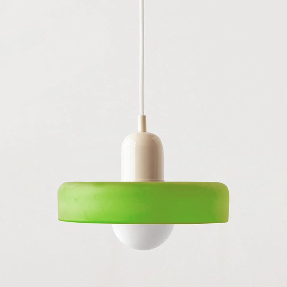 Bauhaus Hængelampe – Farvet Glas med Elegant Design 21
