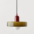 Bauhaus Hængelampe – Farvet Glas med Elegant Design 22