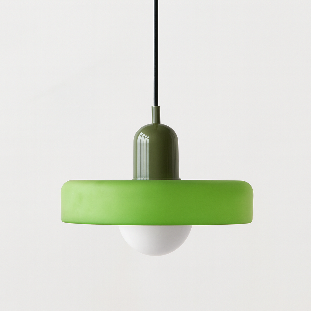 Bauhaus Hængelampe – Farvet Glas med Elegant Design 23