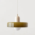 Bauhaus Hængelampe – Farvet Glas med Elegant Design 26