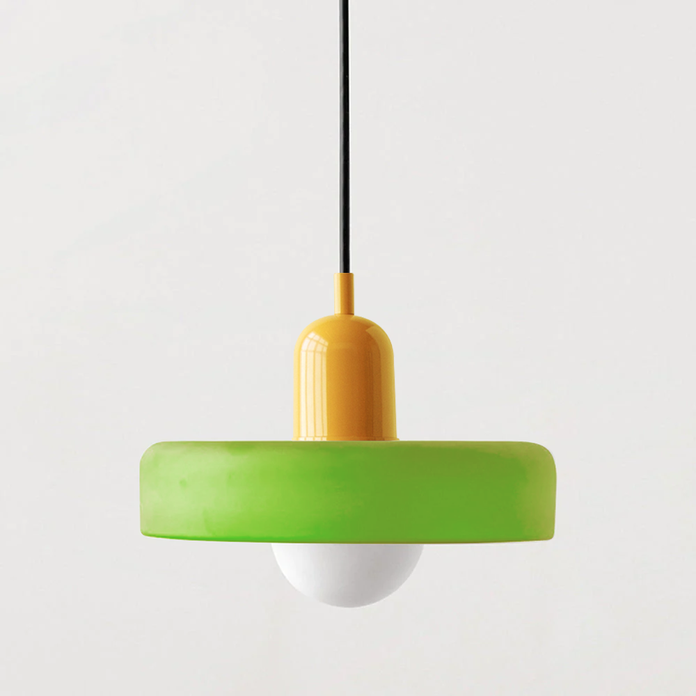 Bauhaus Hængelampe – Farvet Glas med Elegant Design 27