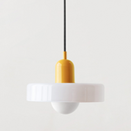 Bauhaus Hængelampe – Farvet Glas med Elegant Design 28