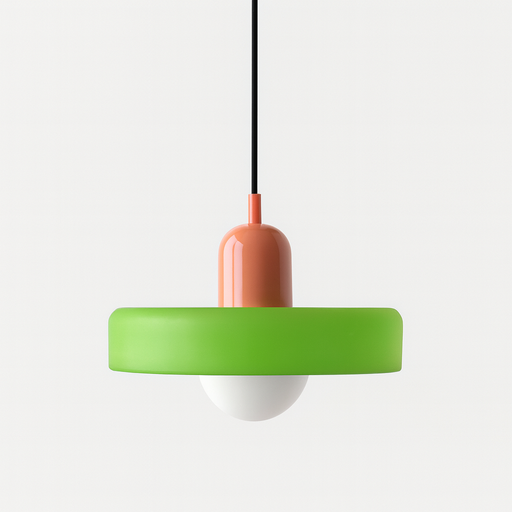 Bauhaus Hængelampe – Farvet Glas med Elegant Design 31