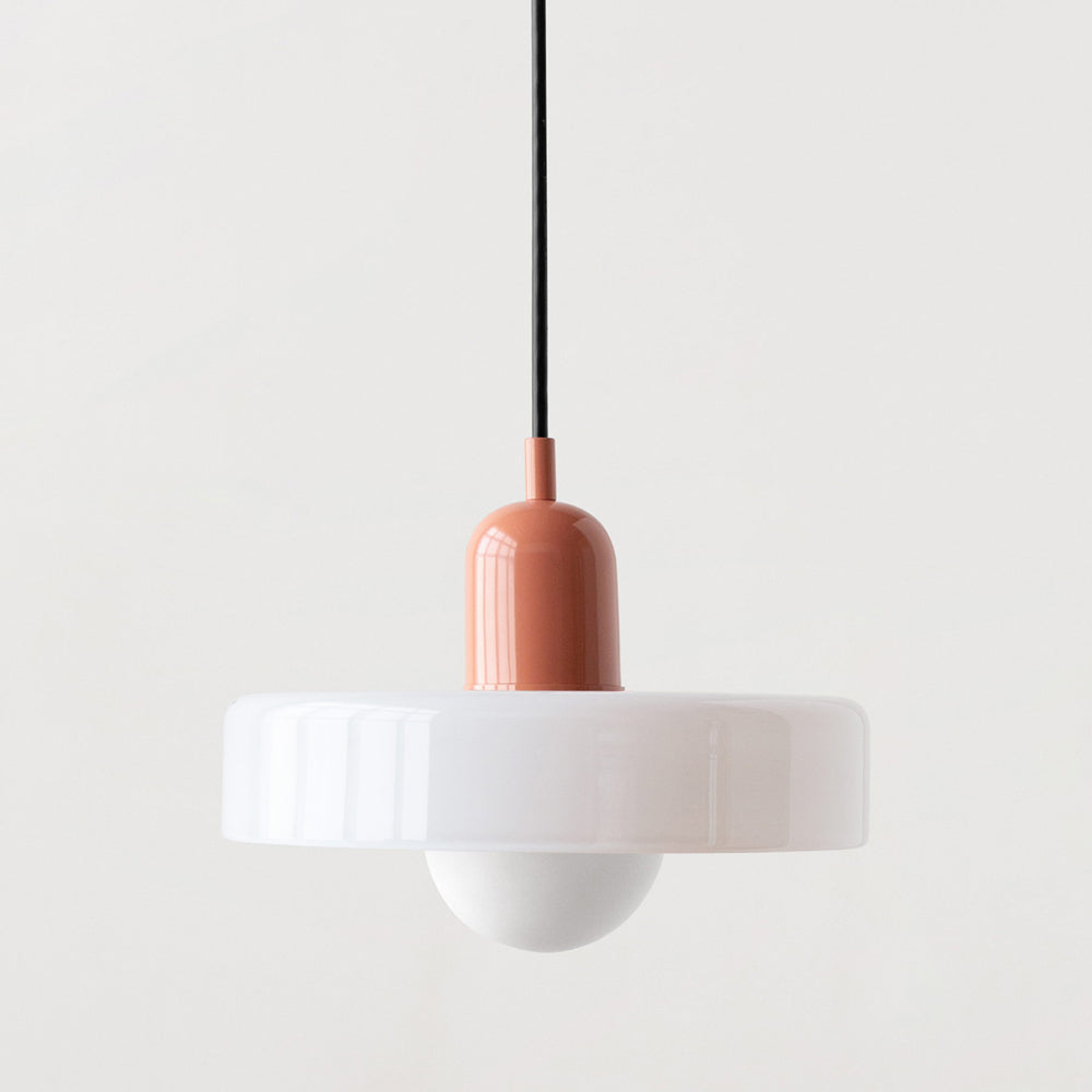 Bauhaus Hængelampe – Farvet Glas med Elegant Design 9
