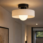 Bauhaus Loftlampe - Rund Glas Skærm 10