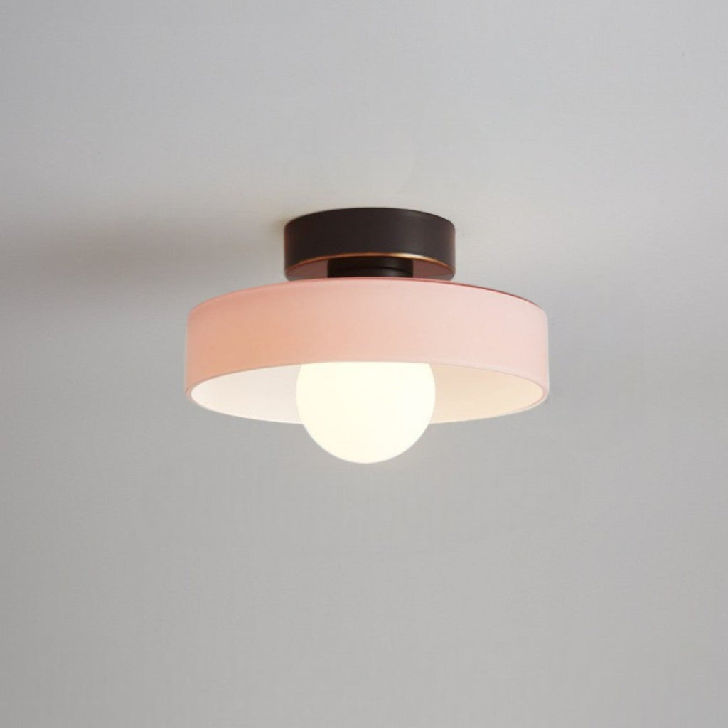 Bauhaus Loftlampe - Rund Glas Skærm 2