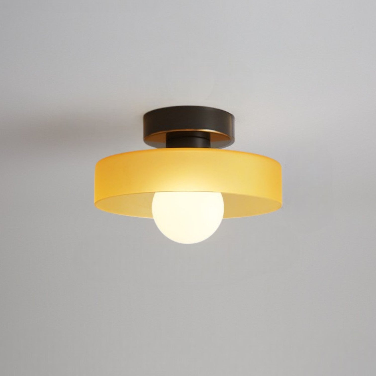 Bauhaus Loftlampe - Rund Glas Skærm 5