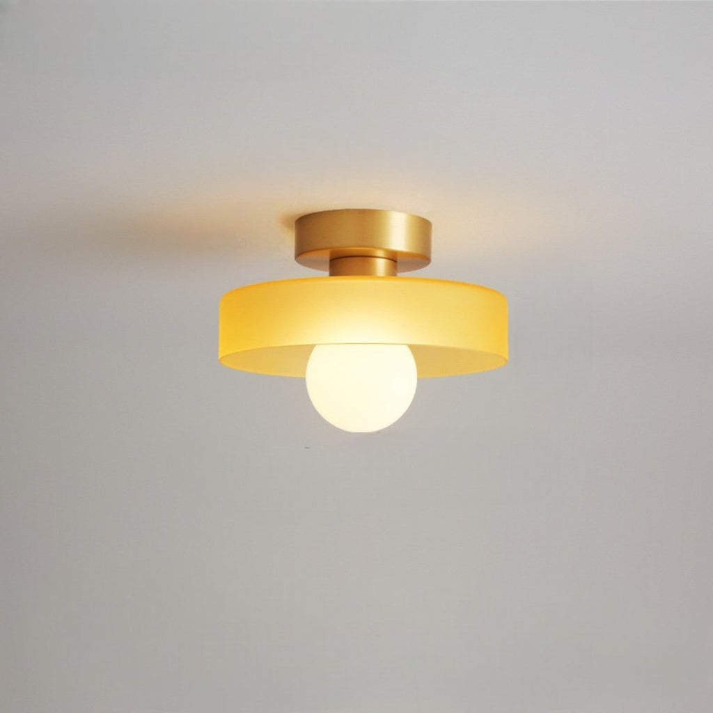Bauhaus Loftlampe - Rund Glas Skærm 7