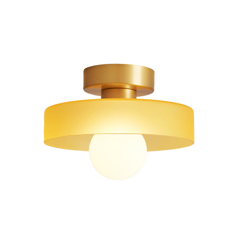 Bauhaus Loftlampe - Rund Glas Skærm 8