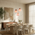 Bauhaus Pendel Lampe i Farvet Glas - Justerbar Højde 1
