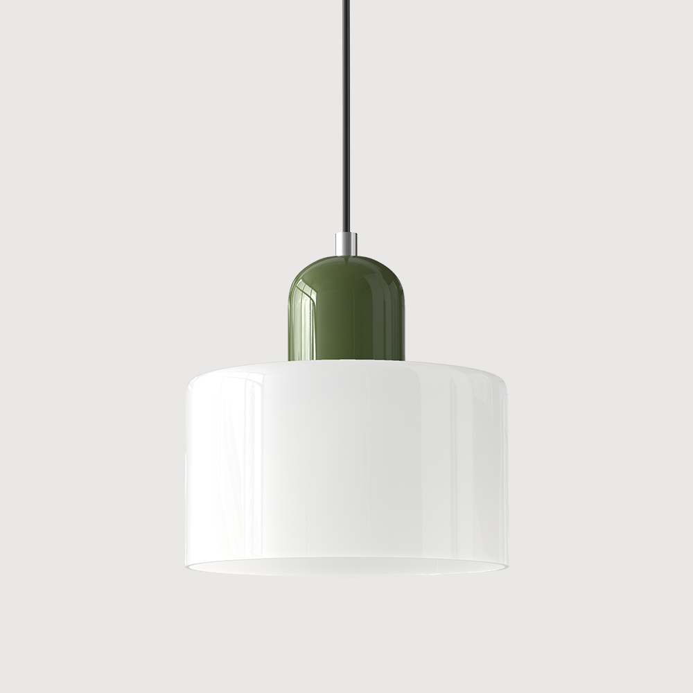 Bauhaus Pendel Lampe i Farvet Glas - Justerbar Højde 10