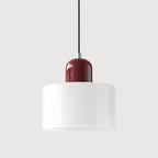 Bauhaus Pendel Lampe i Farvet Glas - Justerbar Højde 16
