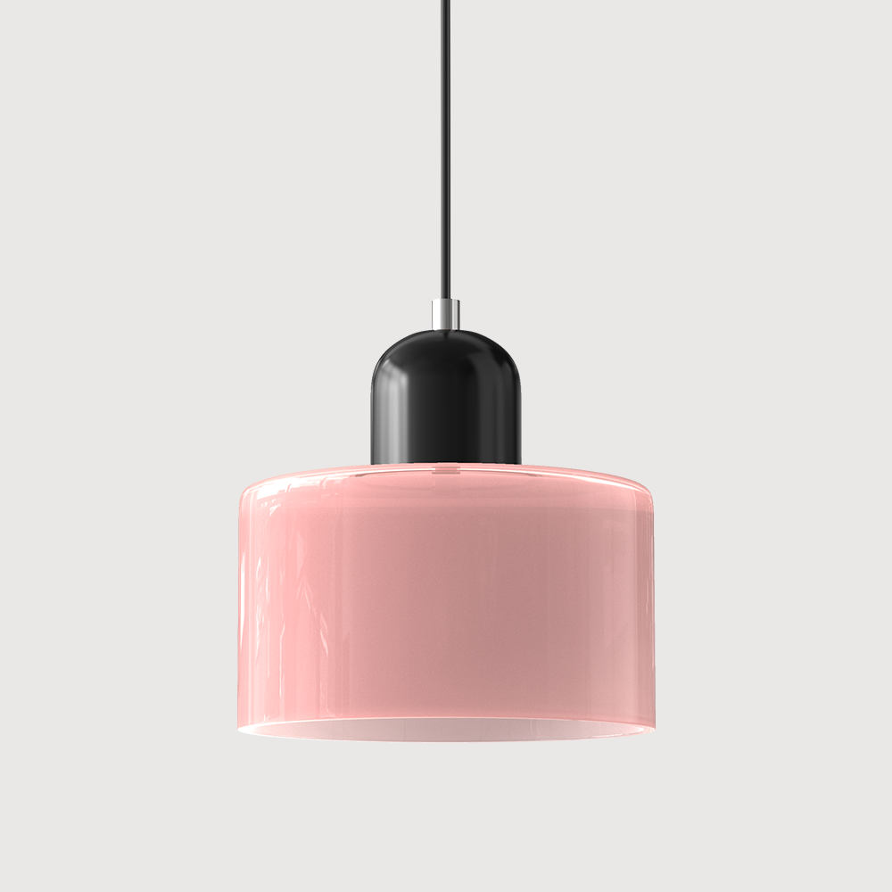 Bauhaus Pendel Lampe i Farvet Glas - Justerbar Højde 22
