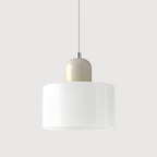 Bauhaus Pendel Lampe i Farvet Glas - Justerbar Højde 23
