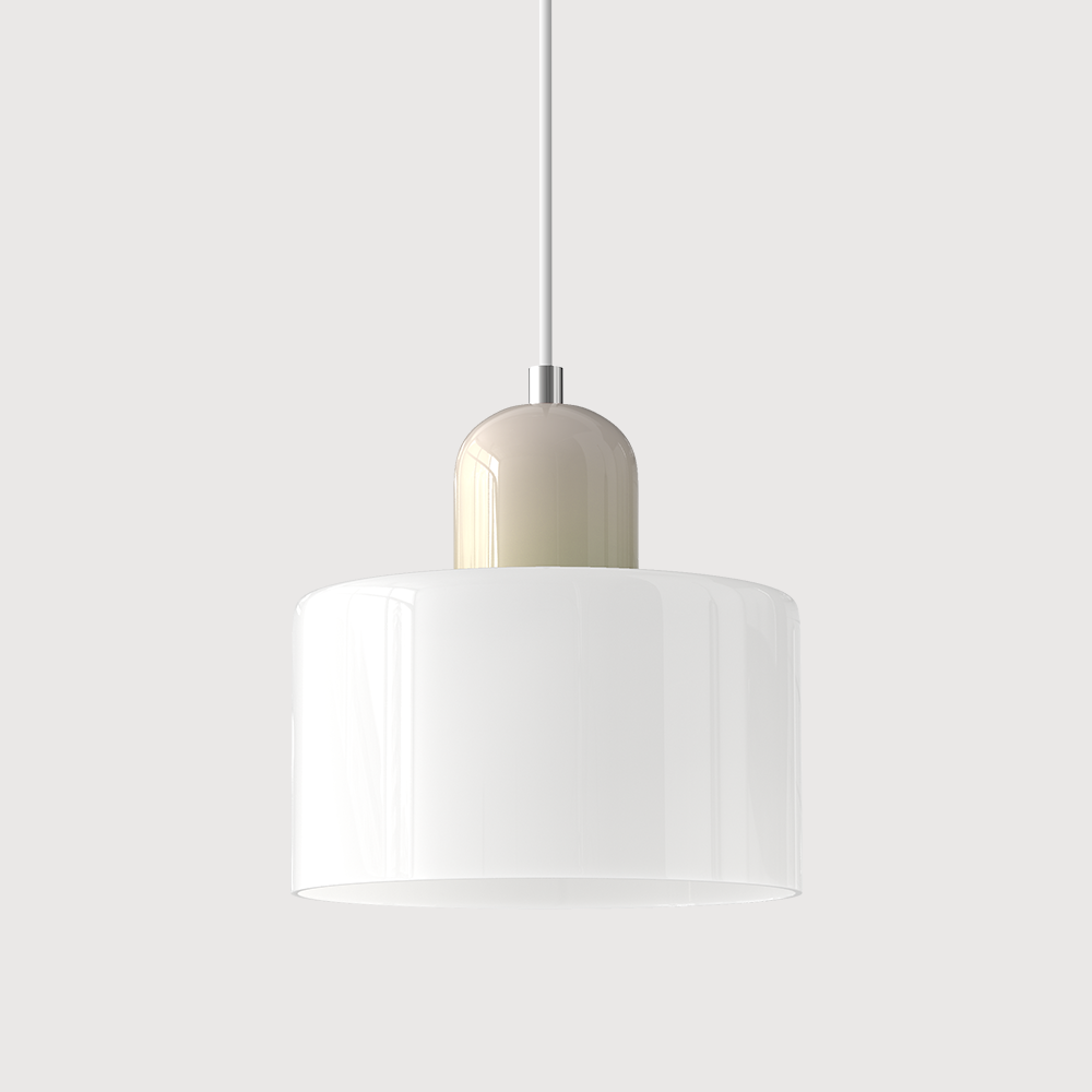 Bauhaus Pendel Lampe i Farvet Glas - Justerbar Højde 23
