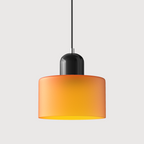 Bauhaus Pendel Lampe i Farvet Glas - Justerbar Højde 31
