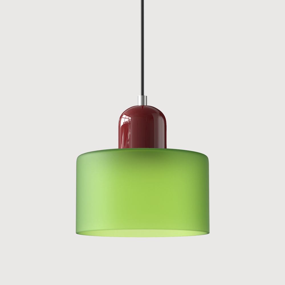 Bauhaus Pendel Lampe i Farvet Glas - Justerbar Højde 33