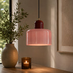 Bauhaus Pendel Lampe i Farvet Glas - Justerbar Højde 43