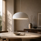 Bauhaus Pendel Lampe i Metal - Halvkugleformet Skærm med Højglans Finish 0
