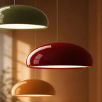 Bauhaus Pendel Lampe i Metal - Halvkugleformet Skærm med Højglans Finish 10