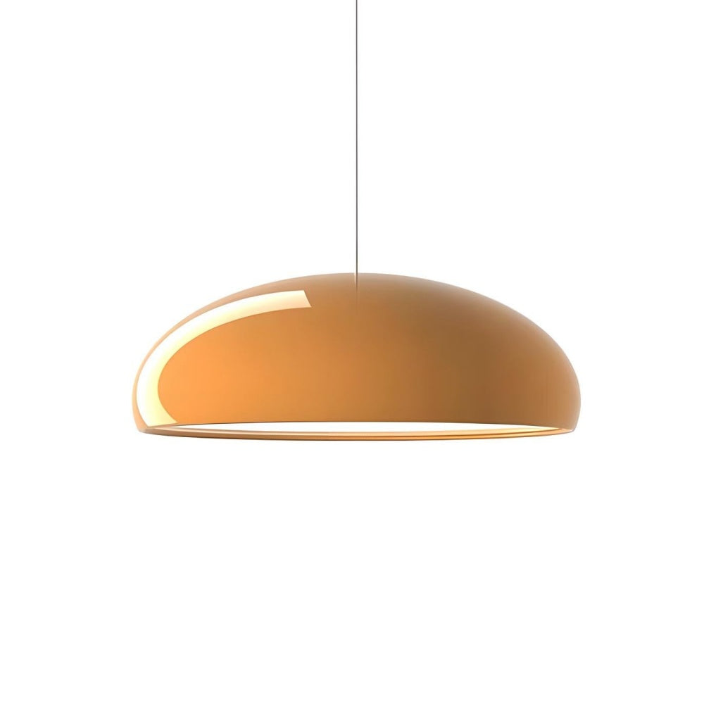 Bauhaus Pendel Lampe i Metal - Halvkugleformet Skærm med Højglans Finish 8
