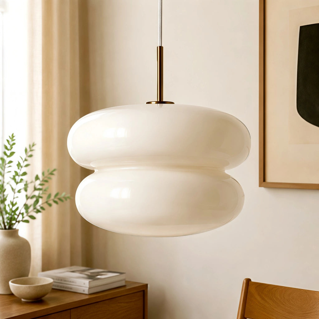 Bauhaus Pendel Lampe i Opalglas – Minimalistisk Design med Diffust Lys 16