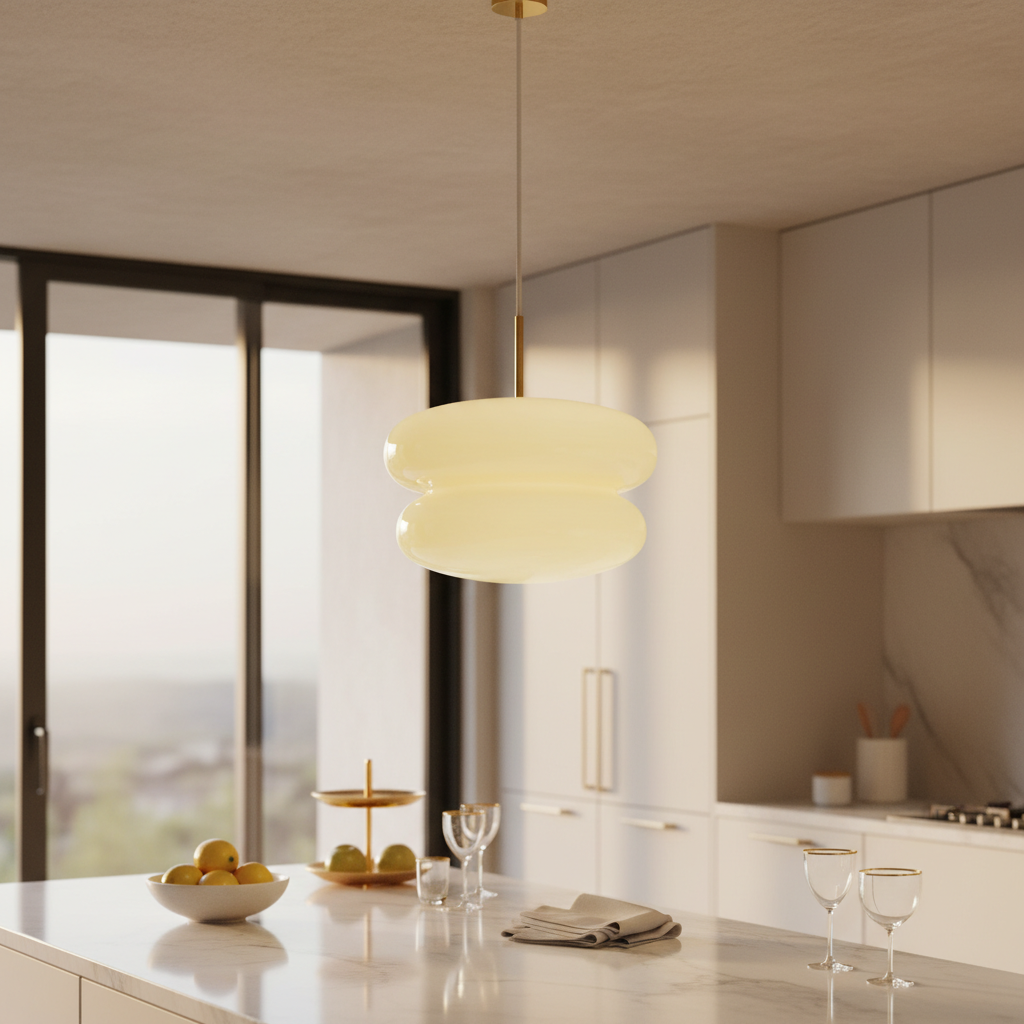 Bauhaus Pendel Lampe i Opalglas – Minimalistisk Design med Diffust Lys 7