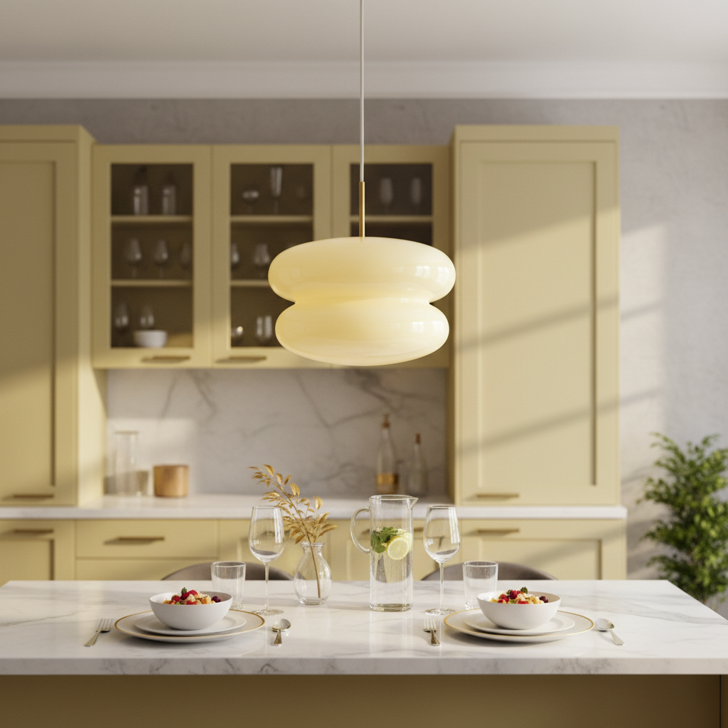 Bauhaus Pendel Lampe i Opalglas – Minimalistisk Design med Diffust Lys 8
