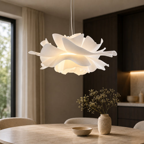 Blomstformet Pendel Lampe - Lotusinspireret Akryldesign til Spisebord og Soveværelse 1
