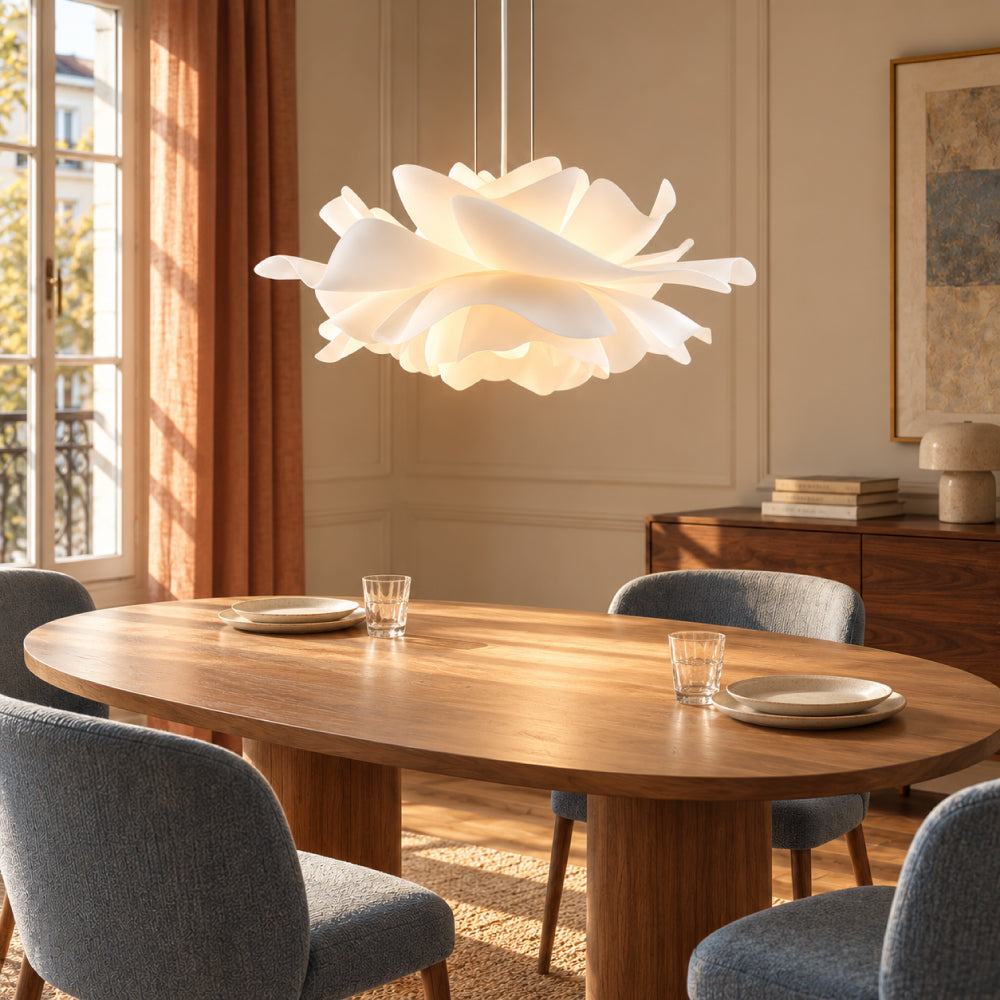 Blomstformet Pendel Lampe – Lotusinspireret Akryldesign til Spisebord og Soveværelse 10