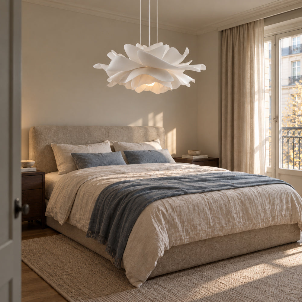 Blomstformet Pendel Lampe – Lotusinspireret Akryldesign til Spisebord og Soveværelse 6