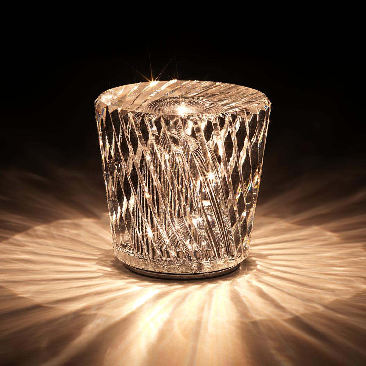 Bordlampe Uden Ledning – Elegant Krystal Design med Indbygget Batteri 3